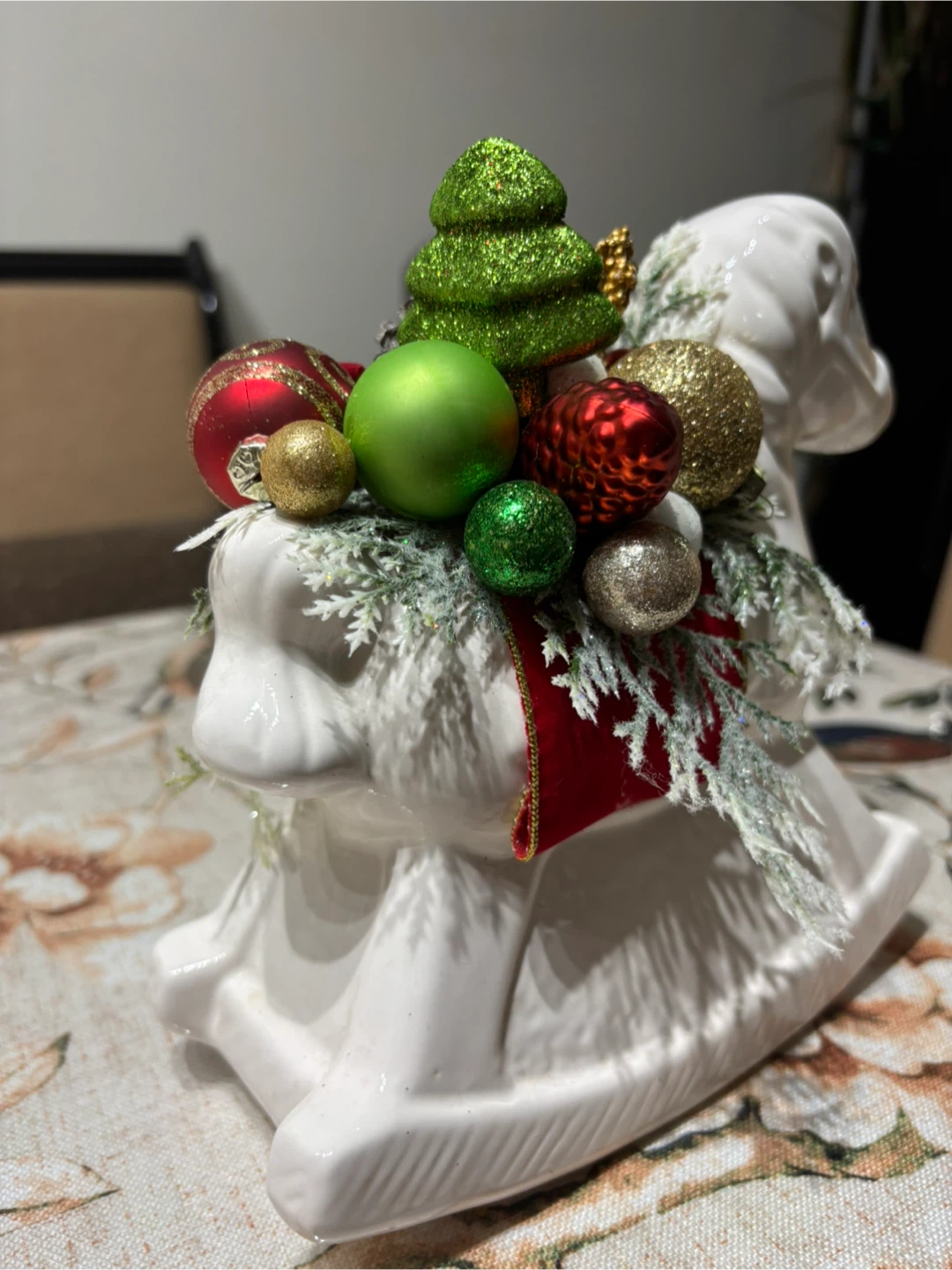Ceramic Rocking Horse Christmas Decoration - photo 4