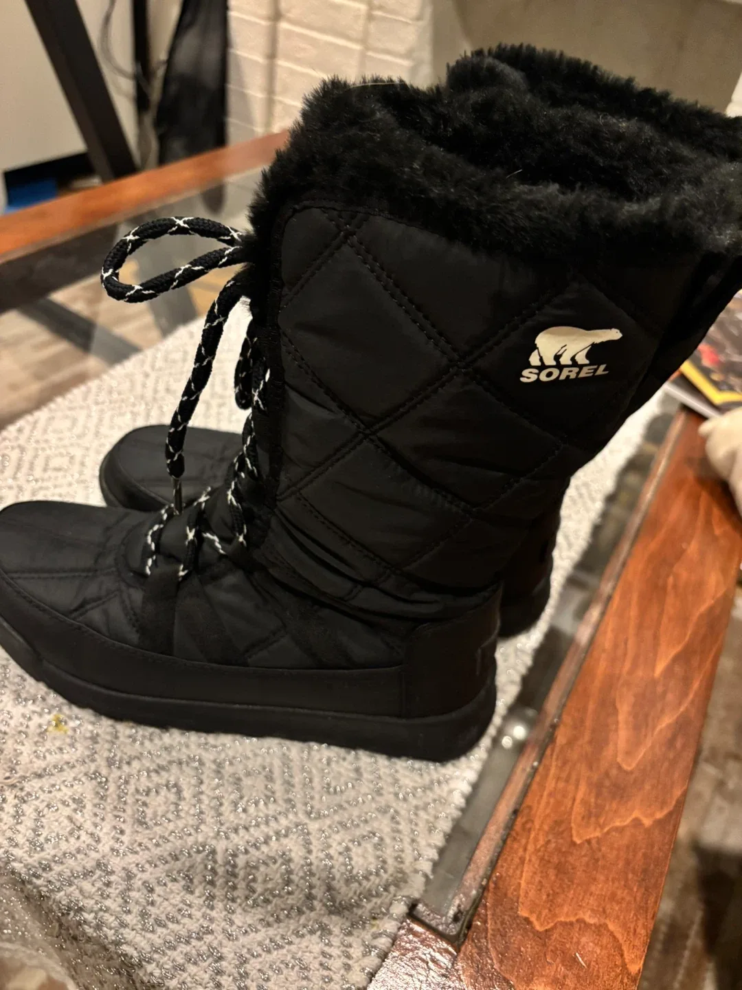 Sorel Black Winter Boots -size 7.0 image indicator(3)