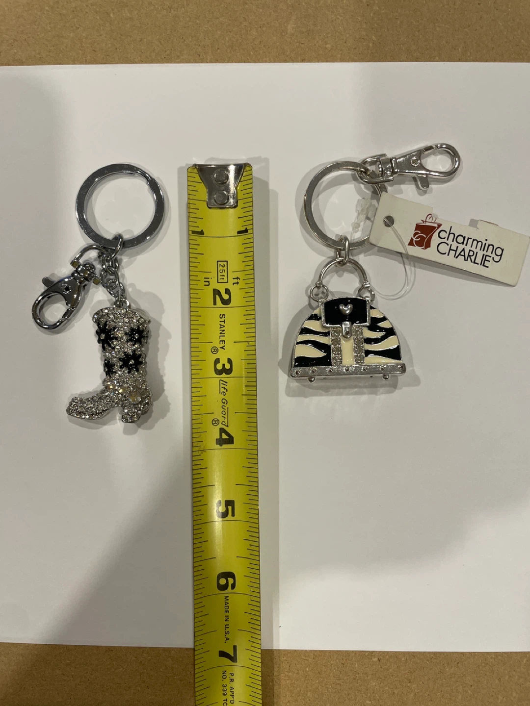Charming Charlie Keychains - Purse & Boot