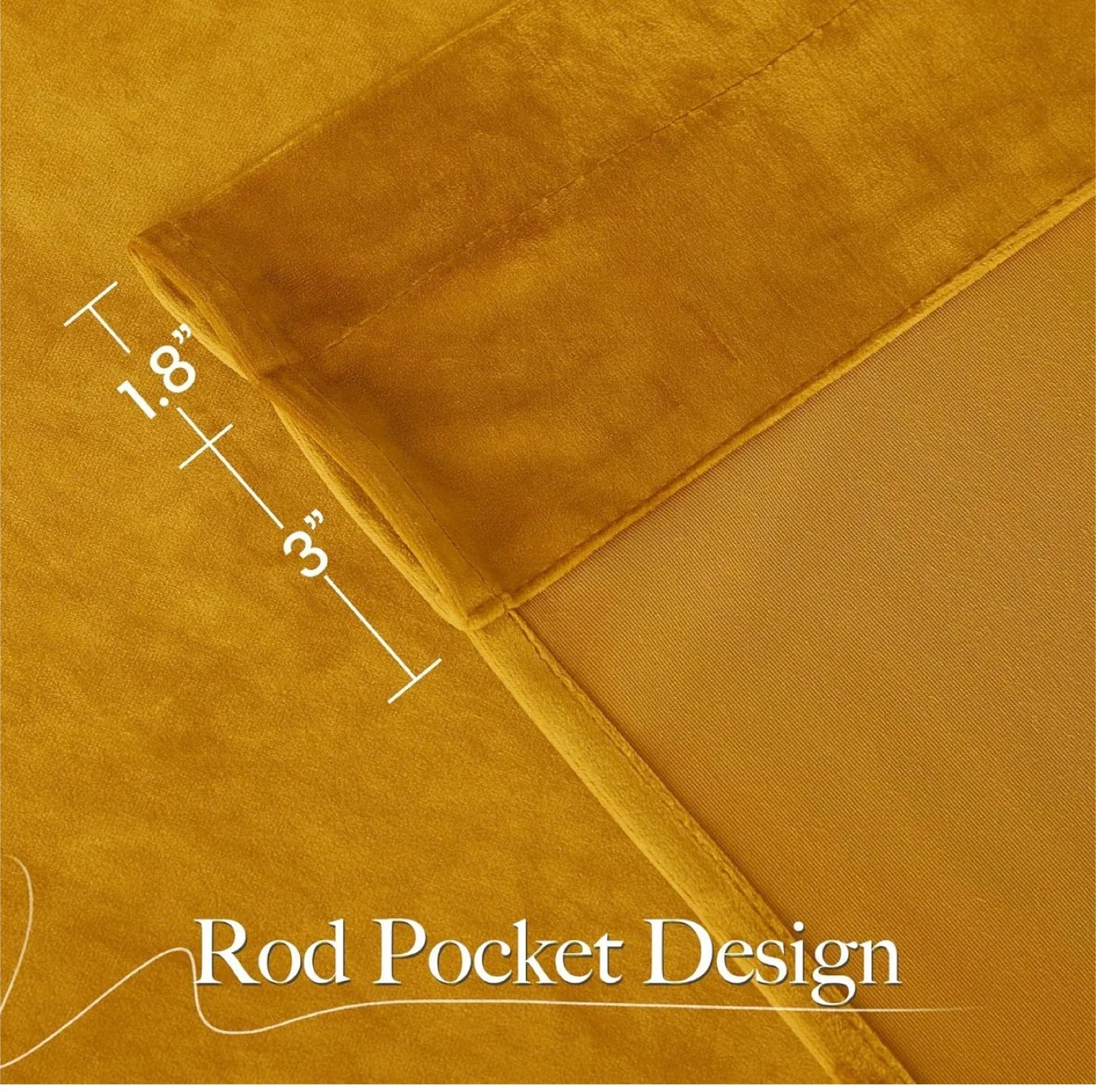 NICETOWN Gold Velvet Darkening Curtains (1 Pair, 84 inches) image indicator(2)