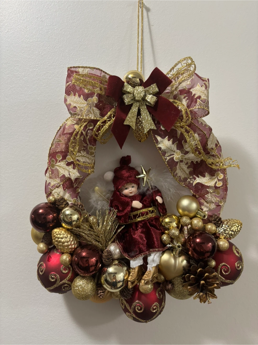 12” Christmas Angel Wreath Decoration