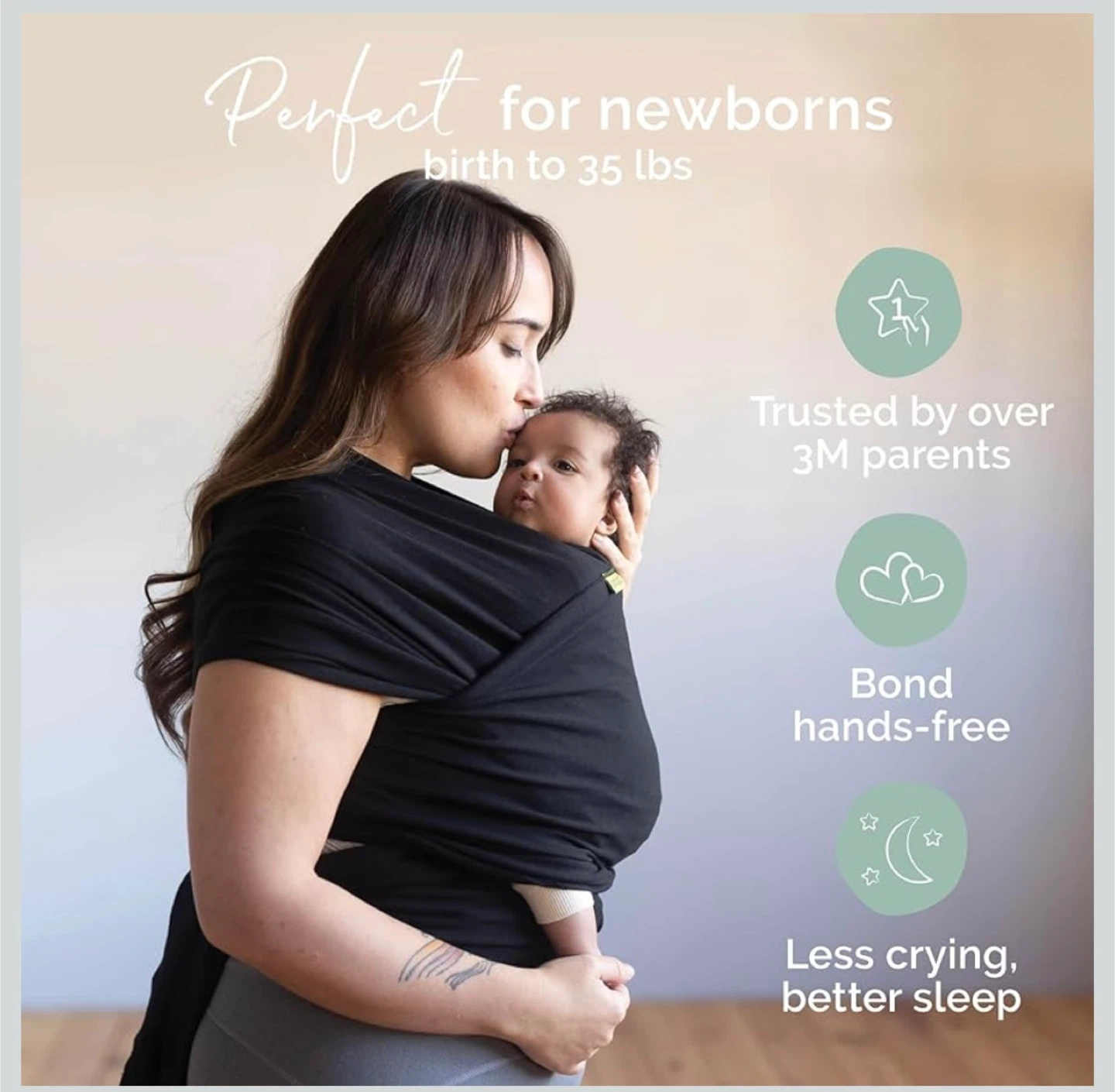 Boba Wrap Baby Carrier - Black & Grey/white limited edition - photo 3