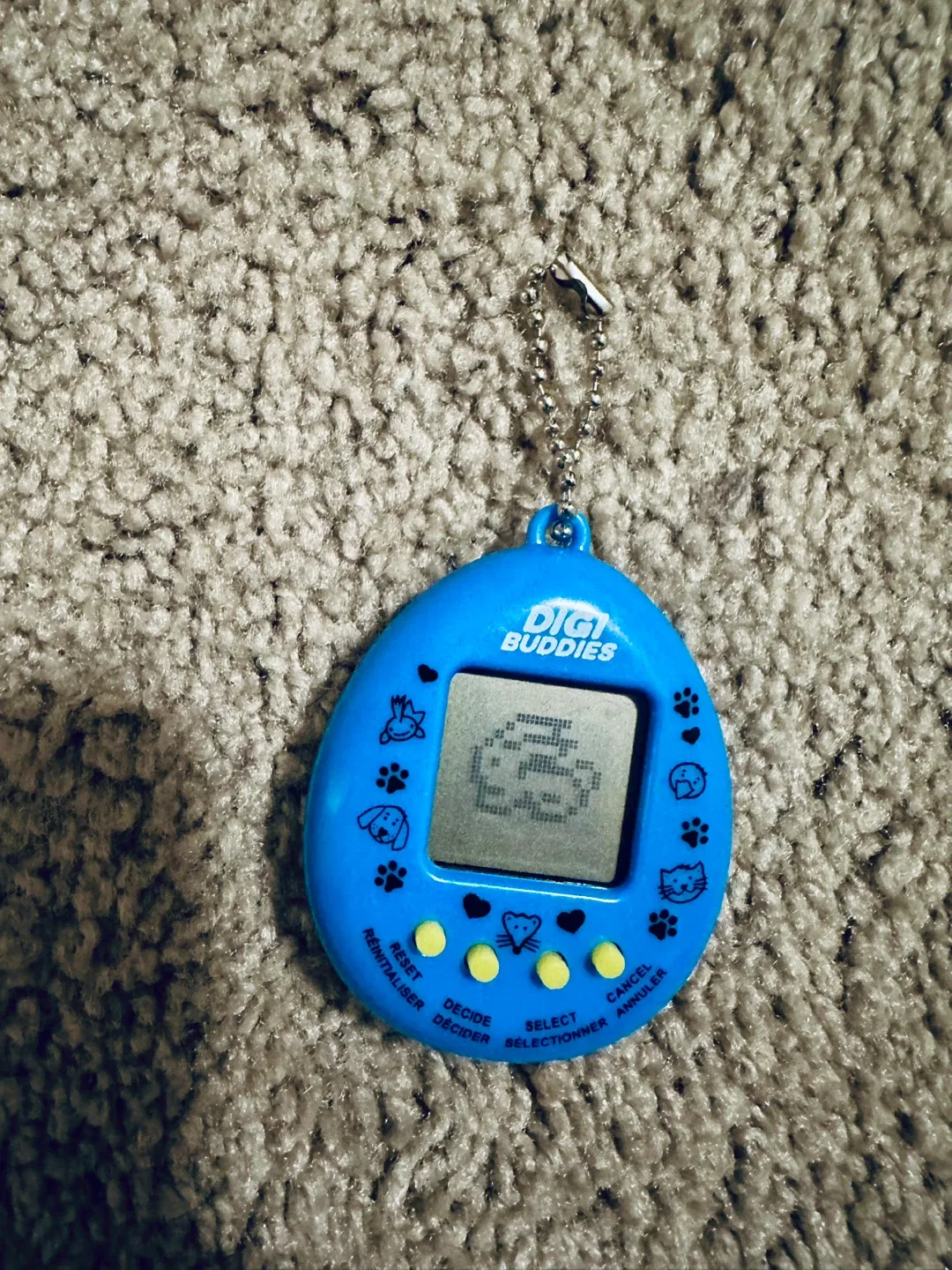 Digi Buddies Blue Virtual Pet Keychain