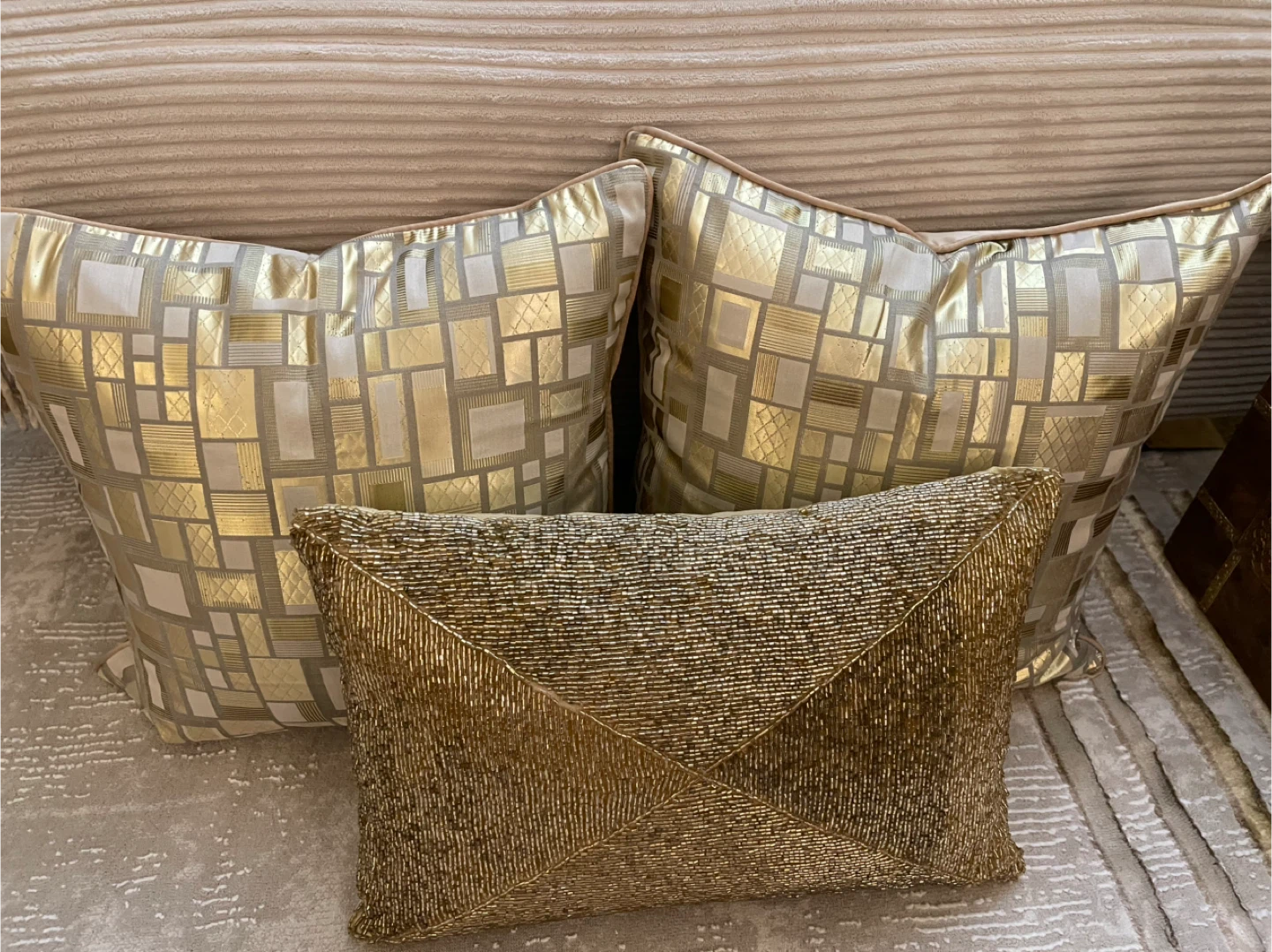 Decorative Gold Pillows