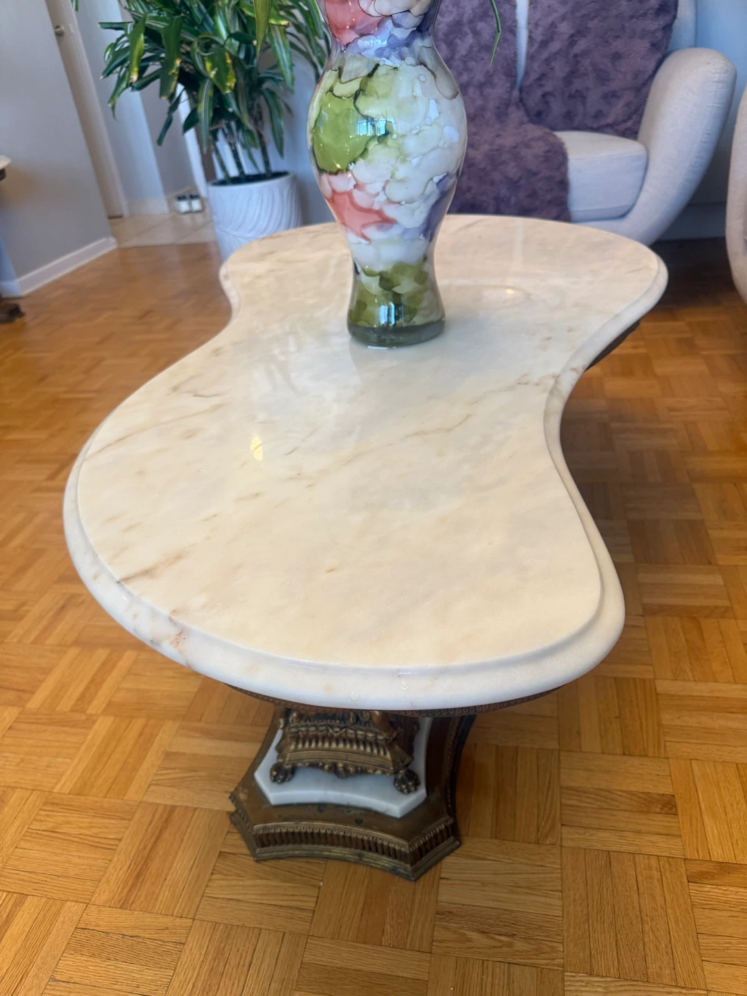 Marble Kidney Bean Coffee Table