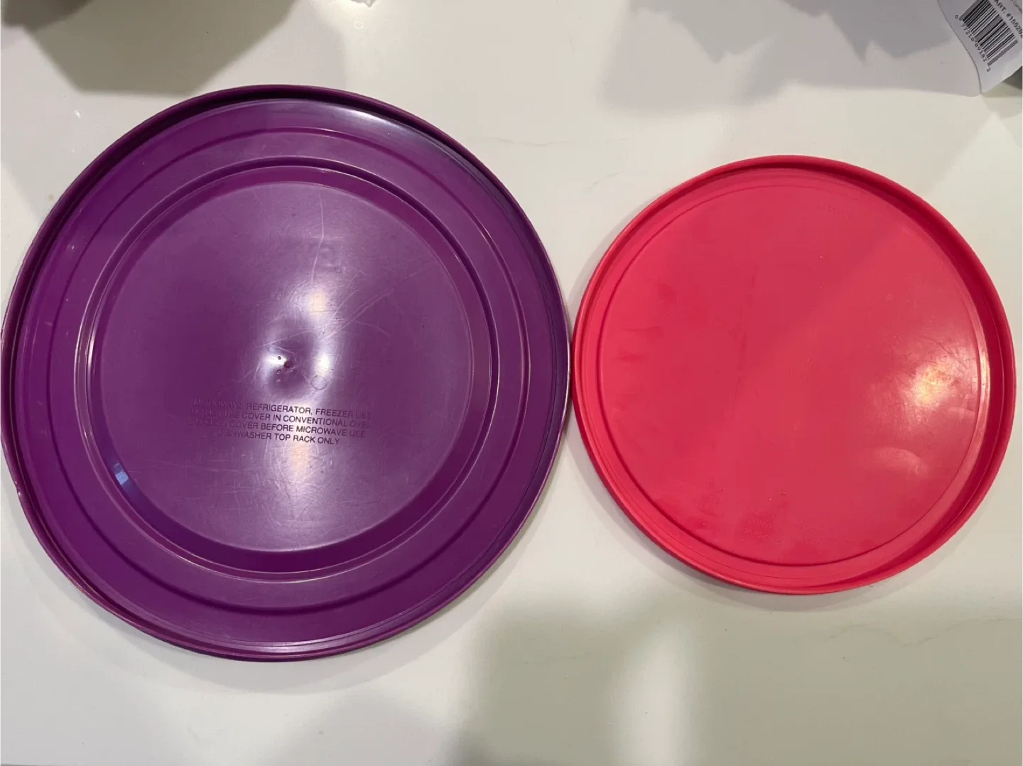 Pyrex glass container Purple & Red Lid Set image indicator(2)