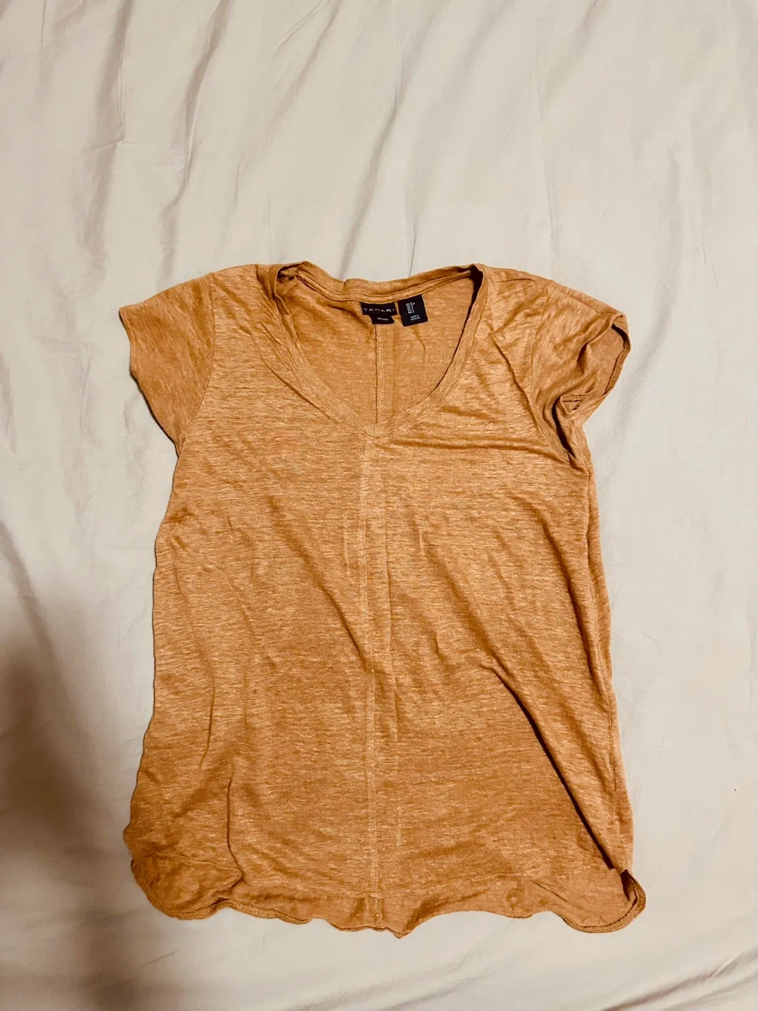 Tahari Women's Bronze V-Neck T-Shirt - Size S