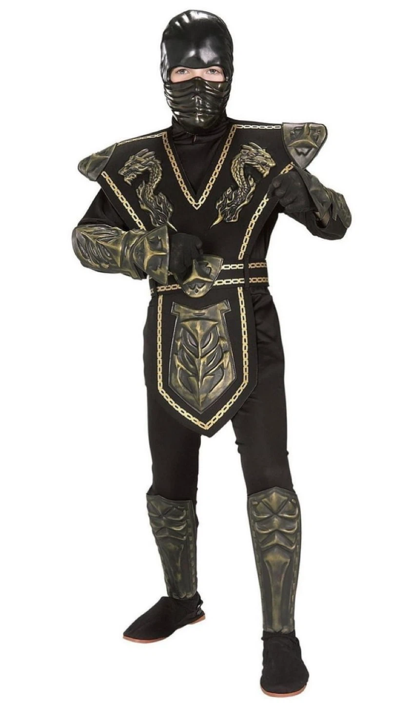 Mortal Kombat Scorpion Costume - Kids Size 8-10 - photo 2