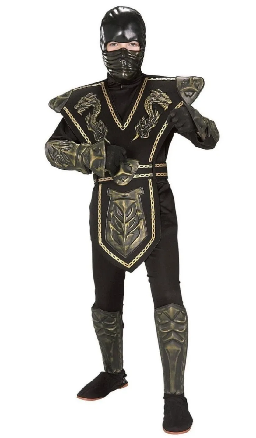 Mortal Kombat Scorpion Costume - Kids Size 8-10 image indicator(2)