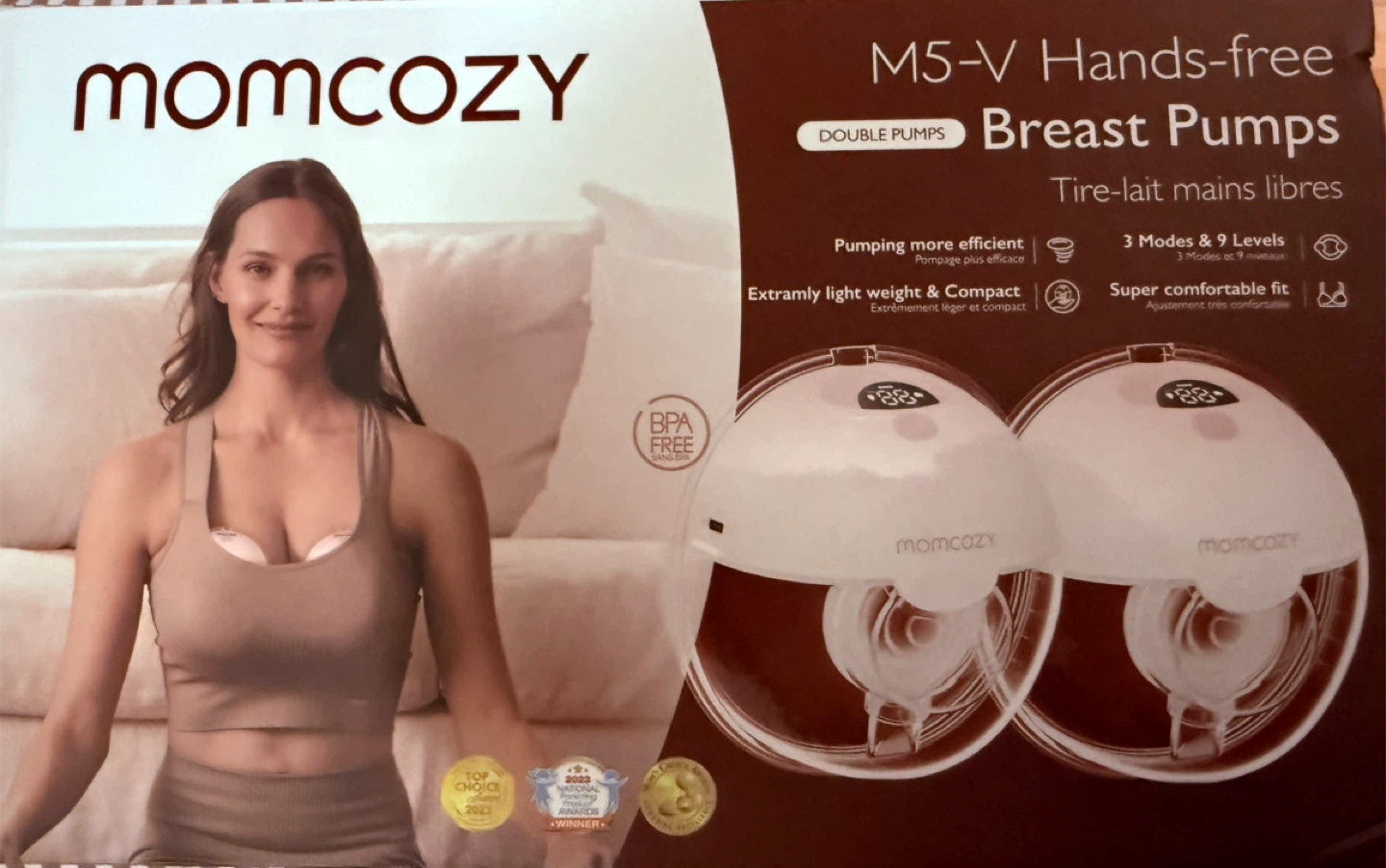 Momcozy M5-V Hands-free Double Breast Pumps - New