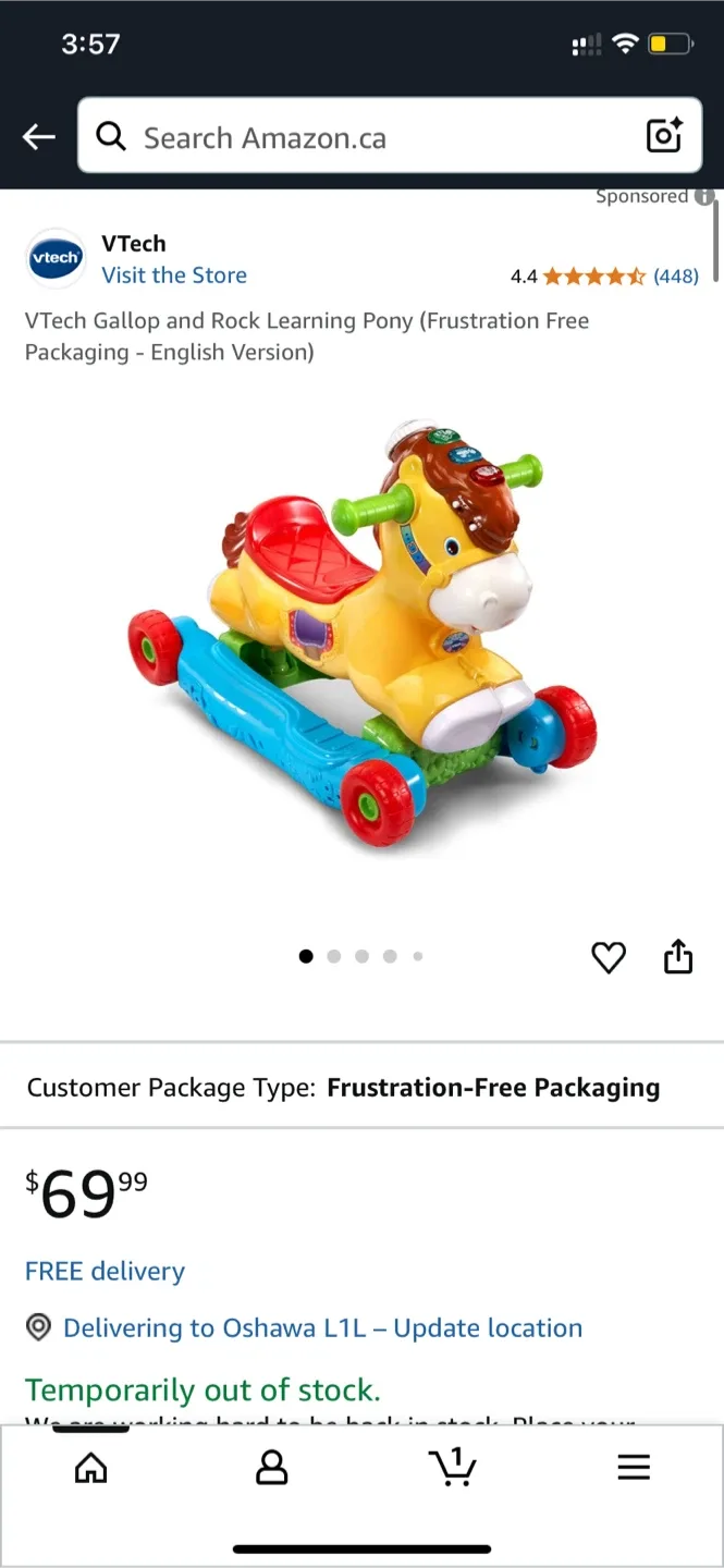 VTech Gallop and Rock Learning Pony image indicator(2)