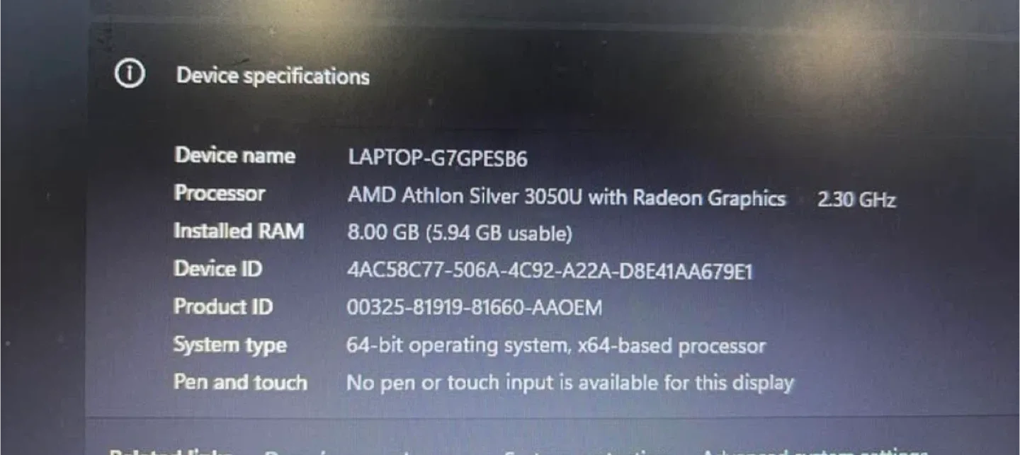 Acer Laptop - AMD Athlon Silver 3050U, 8GB RAM image indicator(4)