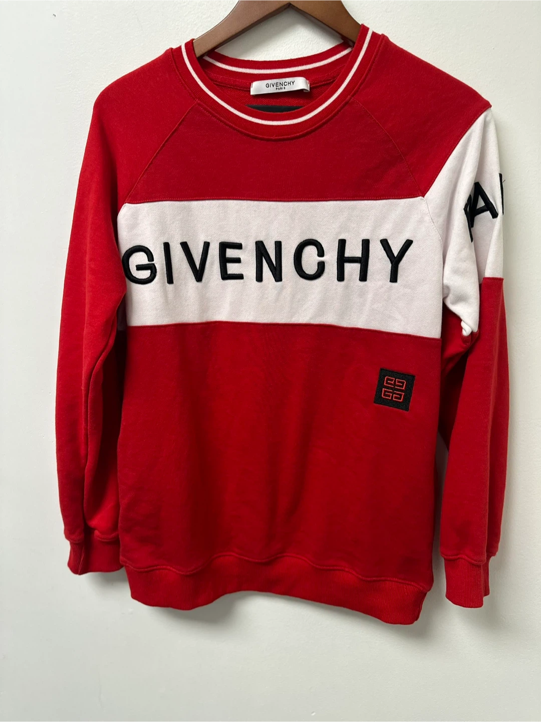 Givenchy Paris Red & White Sweatshirt - Size M - photo 3