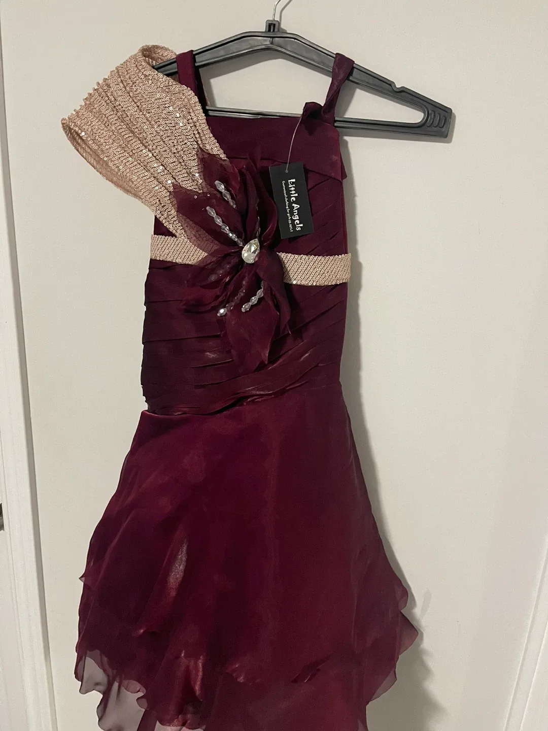 Little Angels Burgundy Dress image indicator(2)