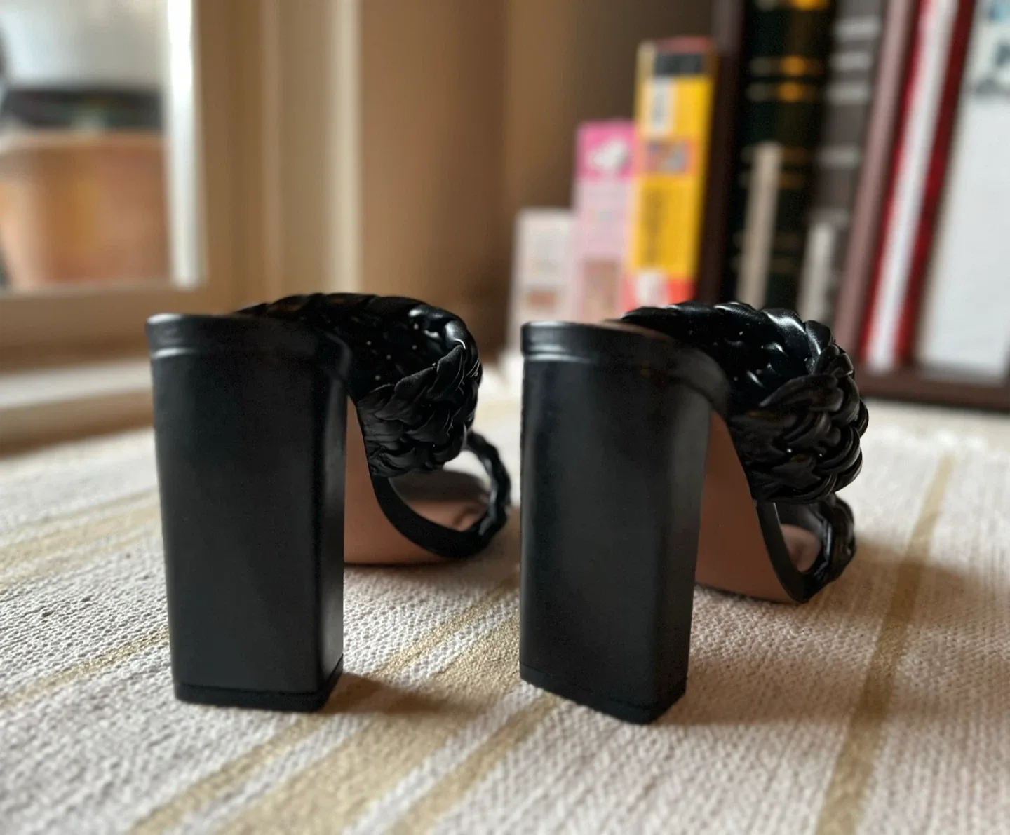 Call It Spring Black Woven Heels - Size 6 image indicator(2)