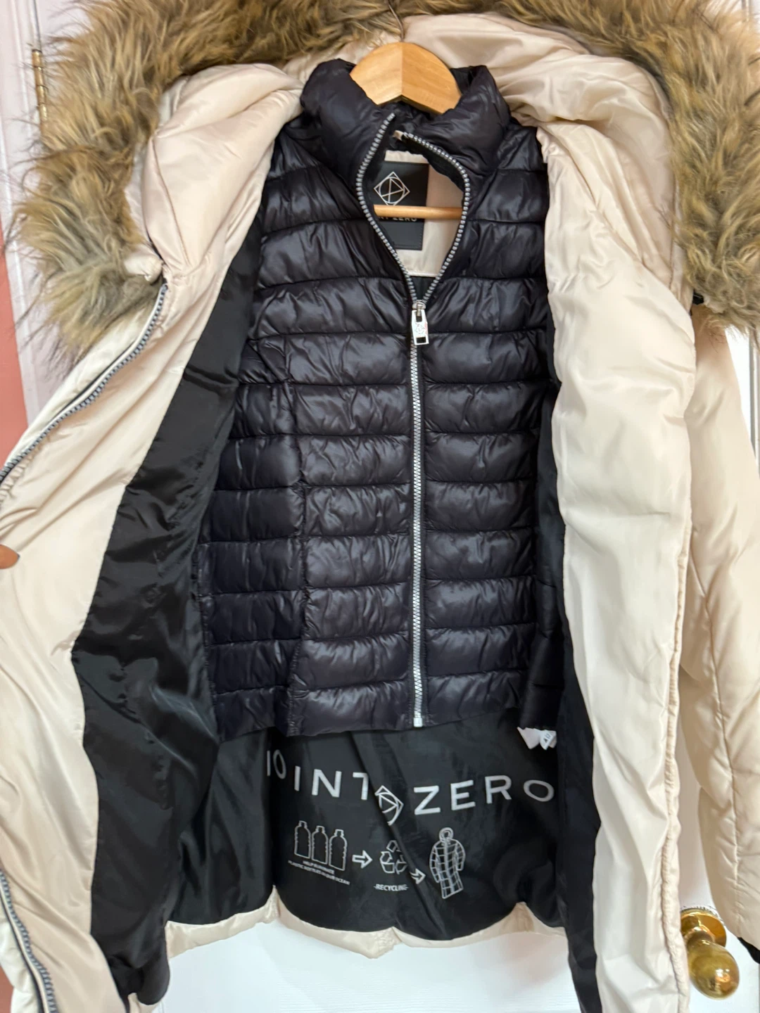 Point Zero Beige Winter Coat - Size M - photo 5