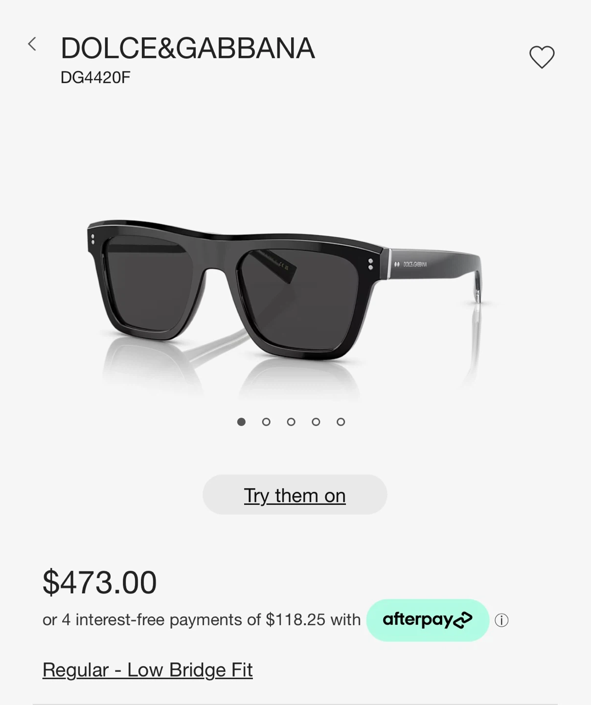 Dolce & Gabbana DG4420F Sunglasses - Black - photo 2