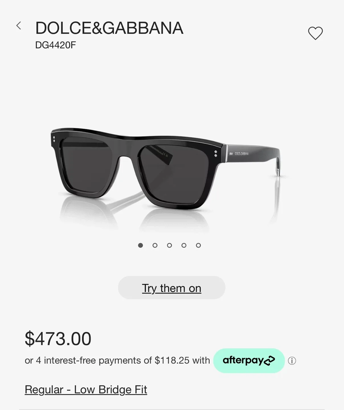 Dolce & Gabbana DG4420F Sunglasses - Black image indicator(2)