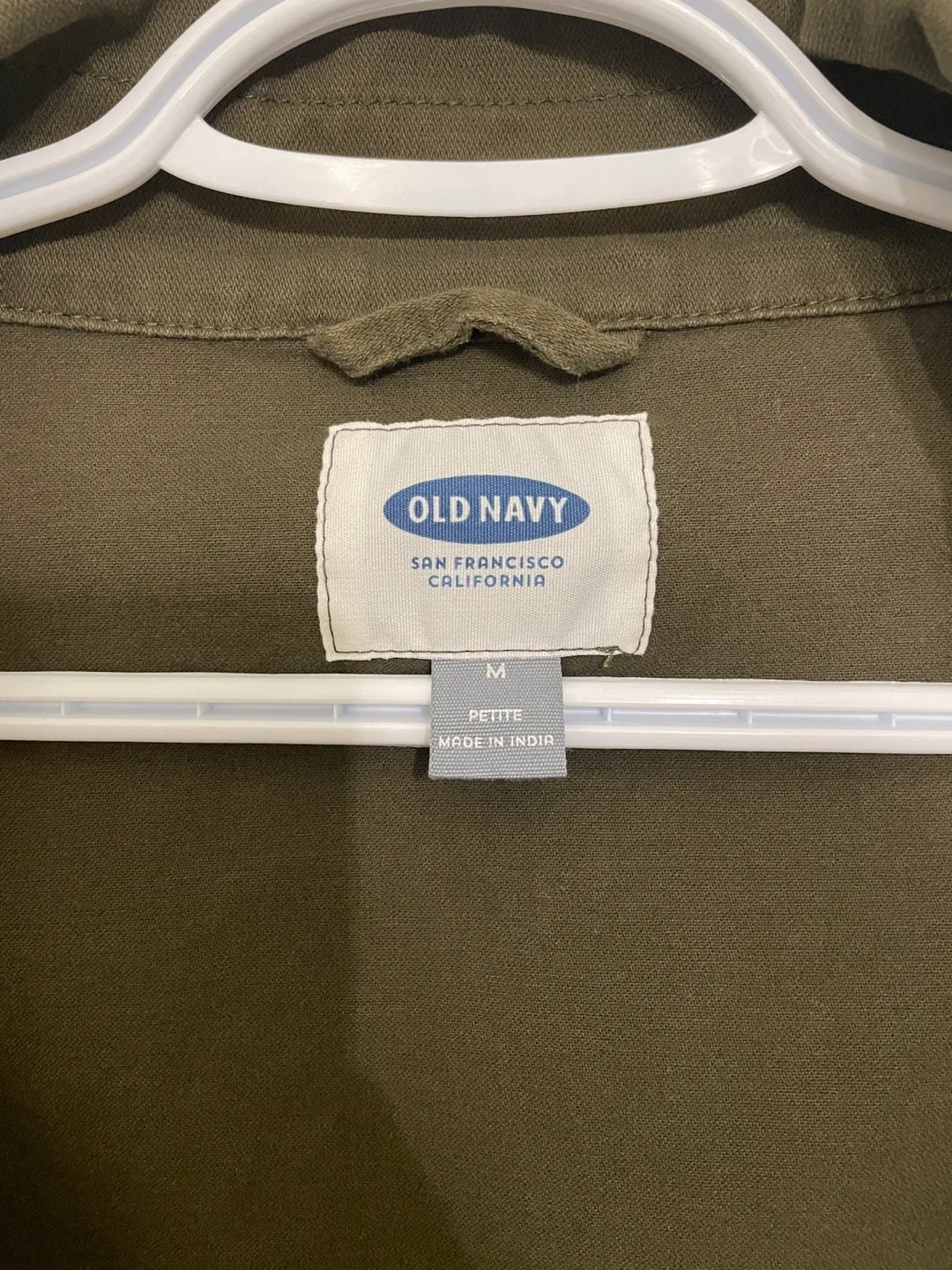 Old Navy Olive Green Jacket - Size M Petite image indicator(2)