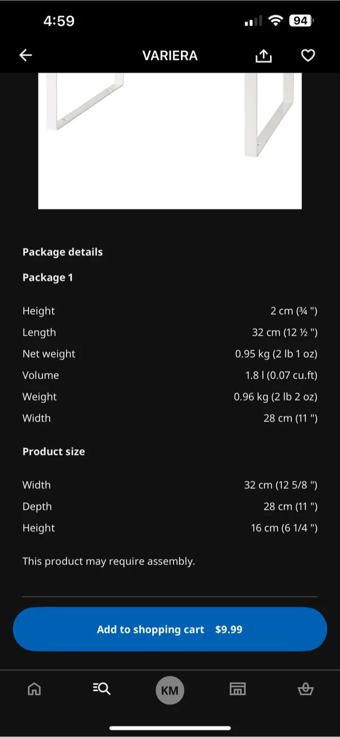 IKEA Variera Shelf Insert - White image indicator(3)