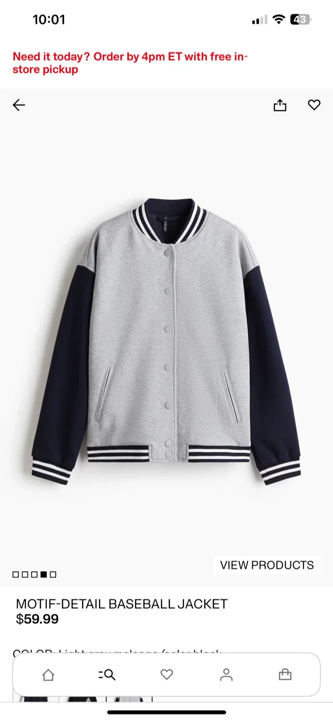 H&M Baseball Jacket, Women, small