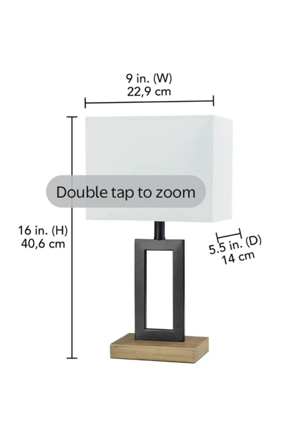 Set of 2 Modern Table Lamp - Black Frame, White Shade image indicator(2)
