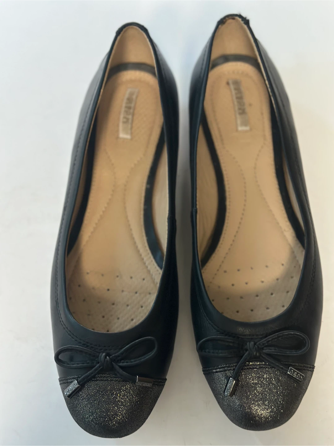 GEOX Black Leather Ballet Flats Size: EUR 38/ US 7-7.5 - photo 3
