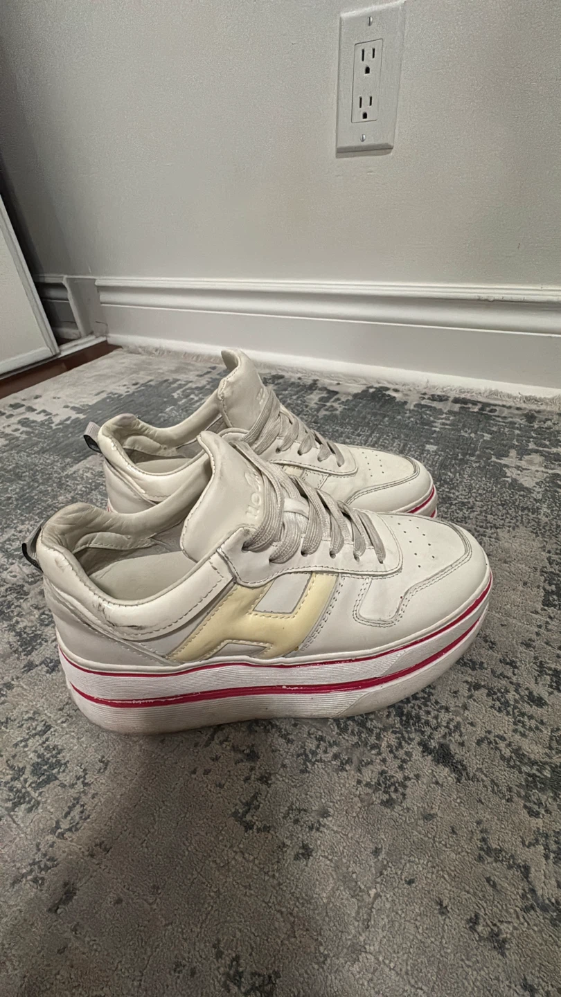 Hogan White & Red Sneakers