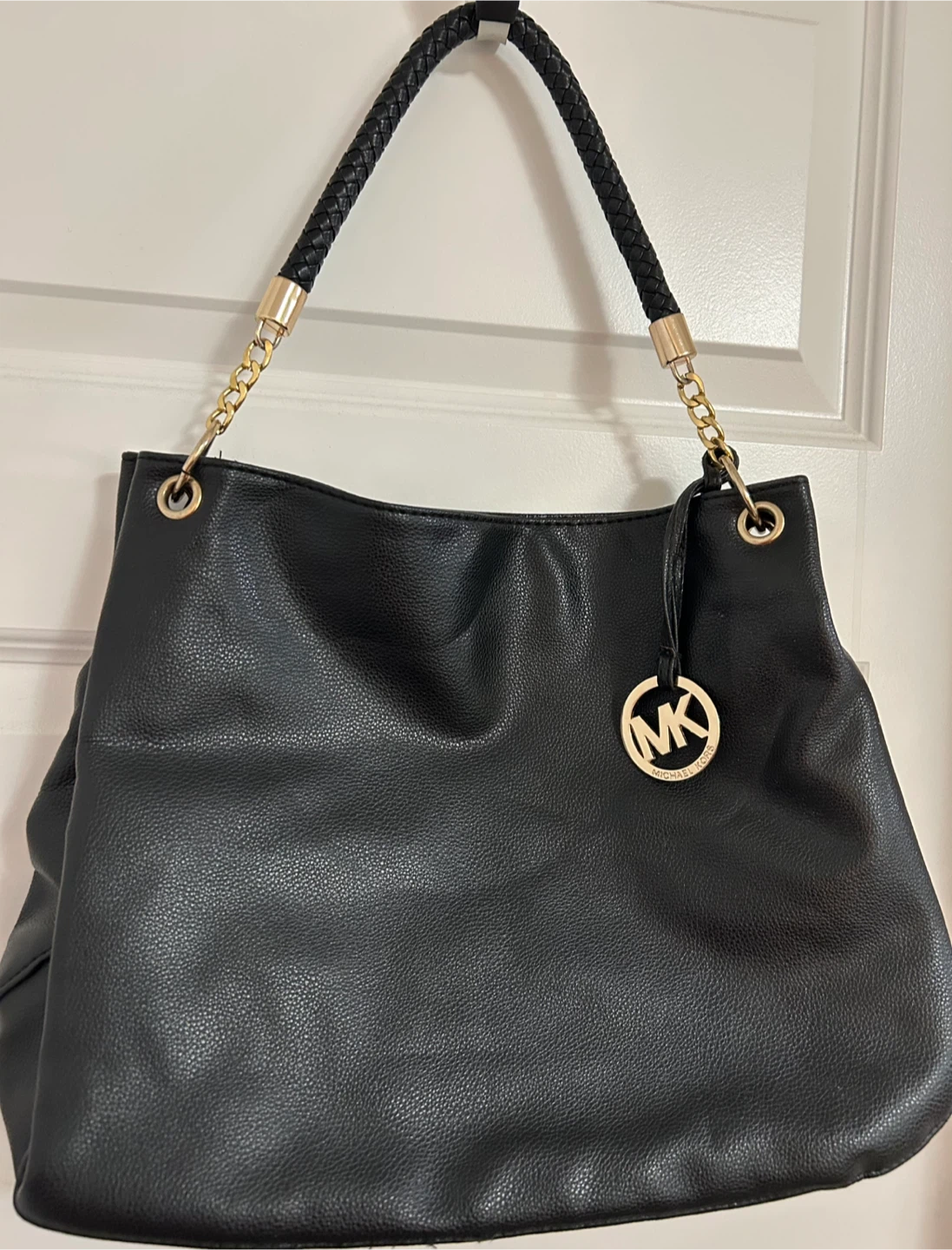 Michael Kors Black Leather Hobo Bag