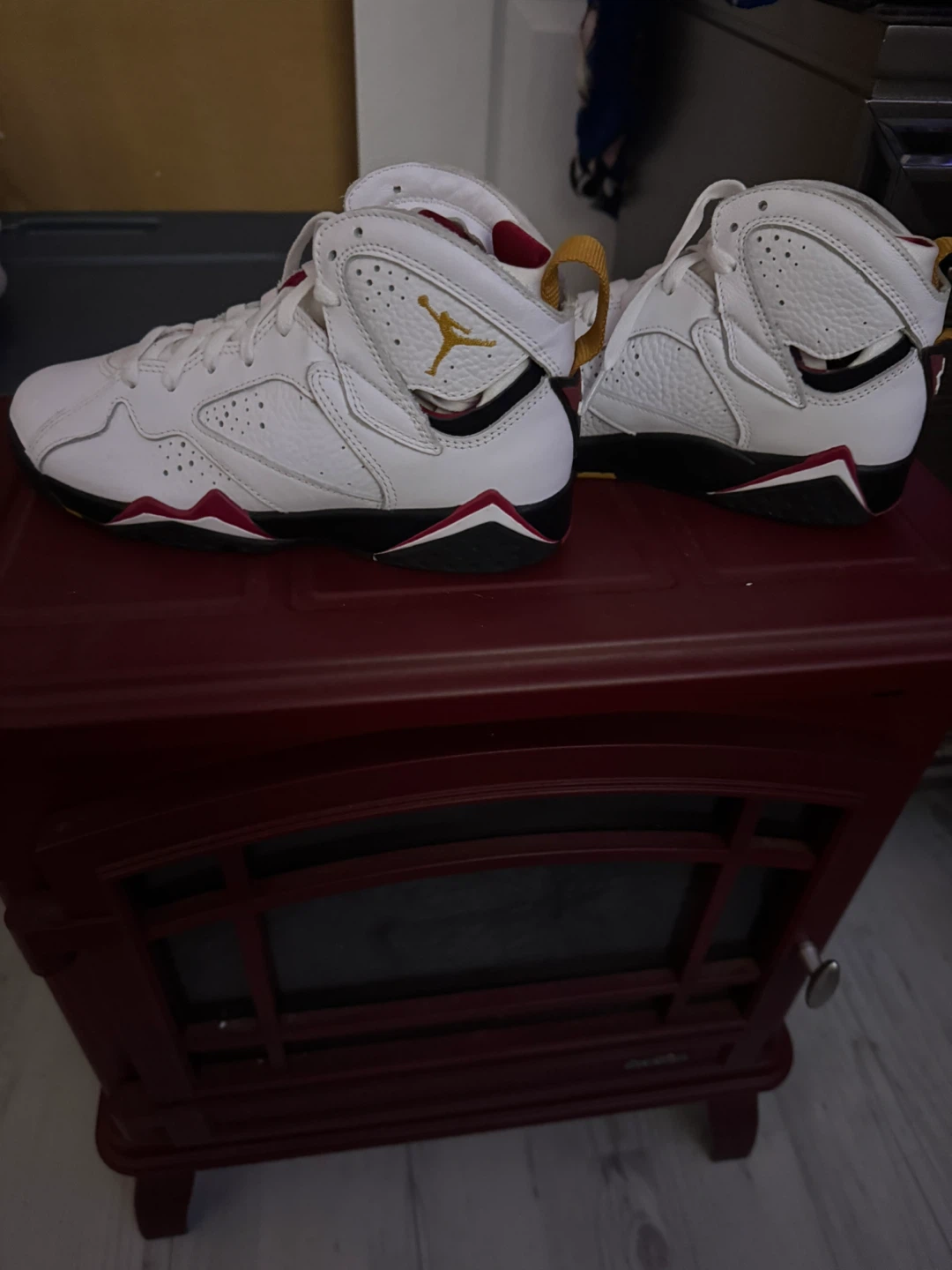 Air Jordan 7 Retro White/Cardinal Red Size 5Y