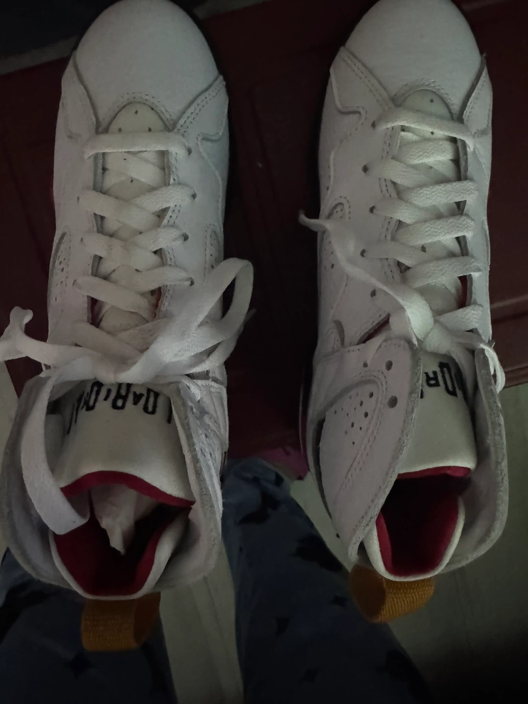 Air Jordan 7 Retro White/Cardinal Red Size 5Y - photo 5