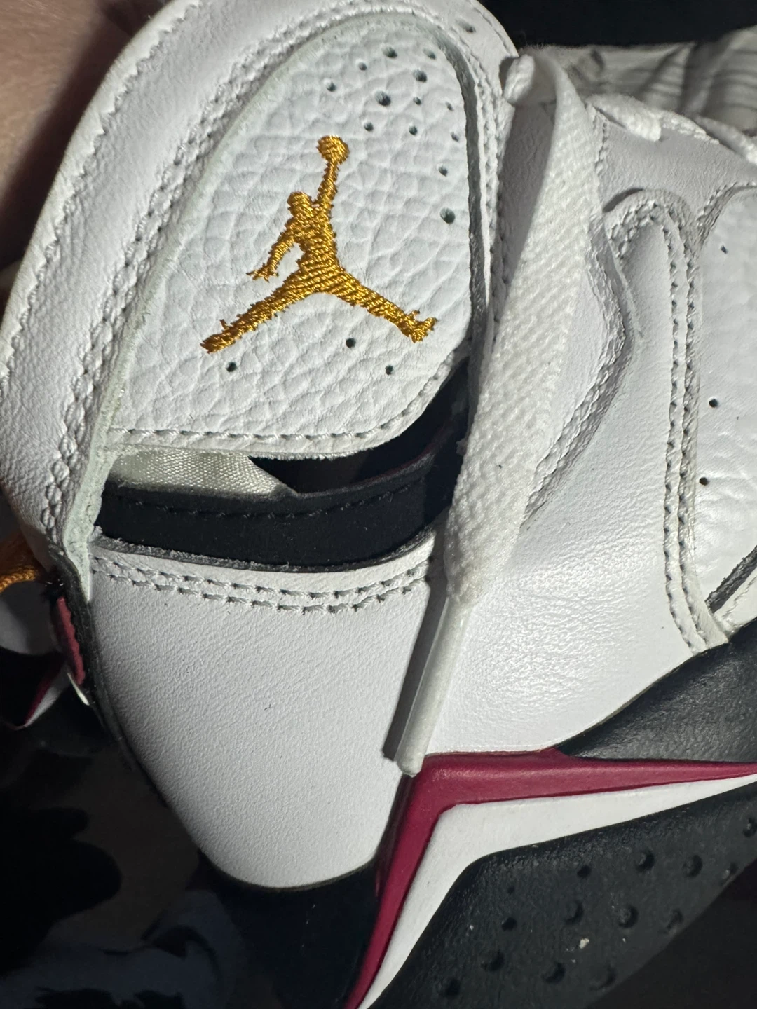Air Jordan 7 Retro White/Cardinal Red Size 5Y - photo 4
