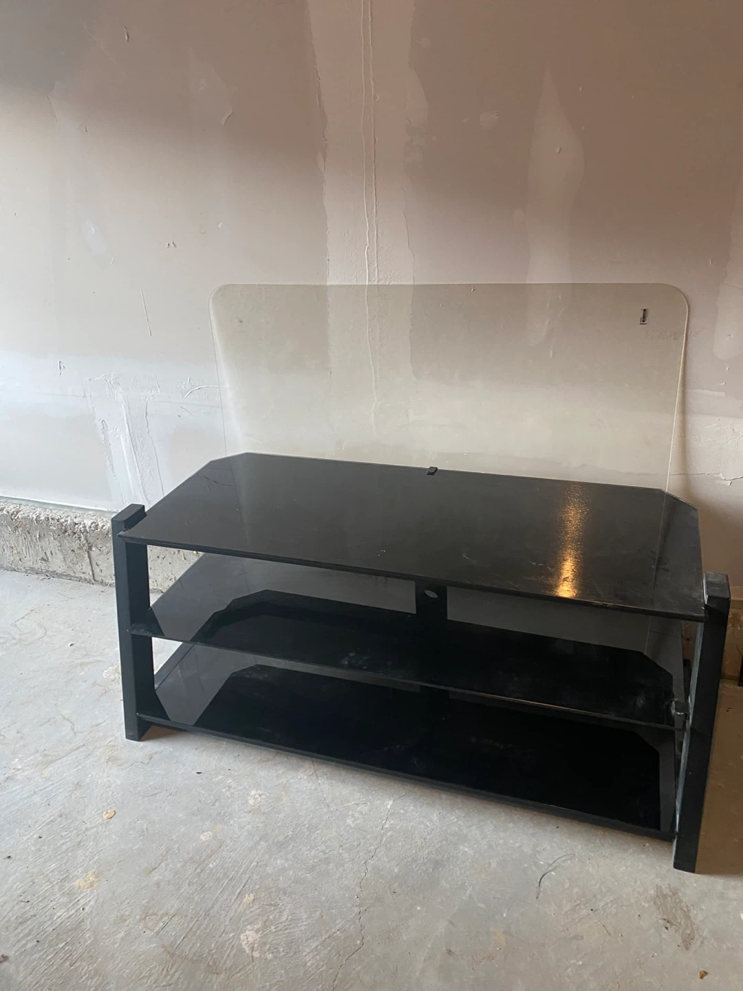 Black Glass TV Stand - photo 3