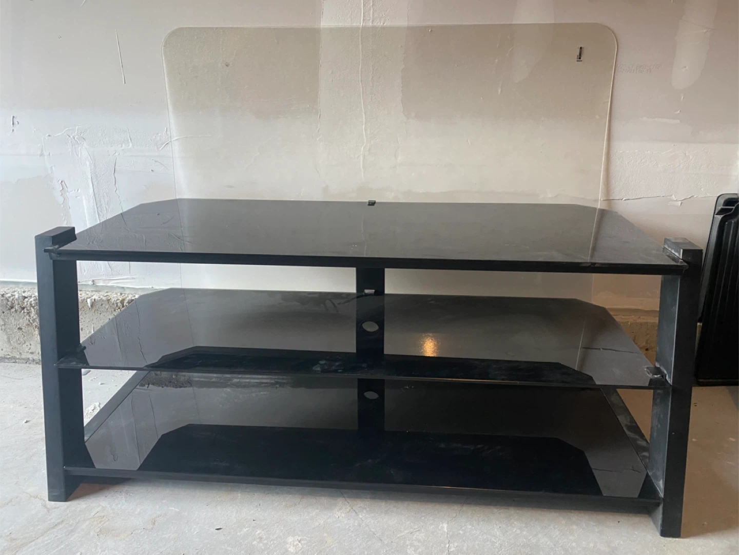 Black Glass TV Stand - photo 2