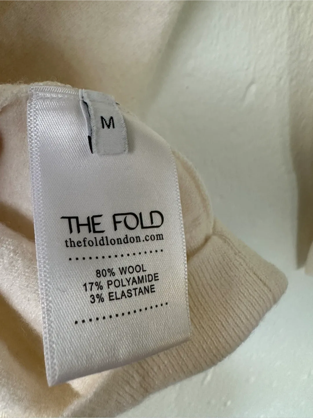 The Fold Cream Wool Blend Turtleneck, Size M image indicator(4)