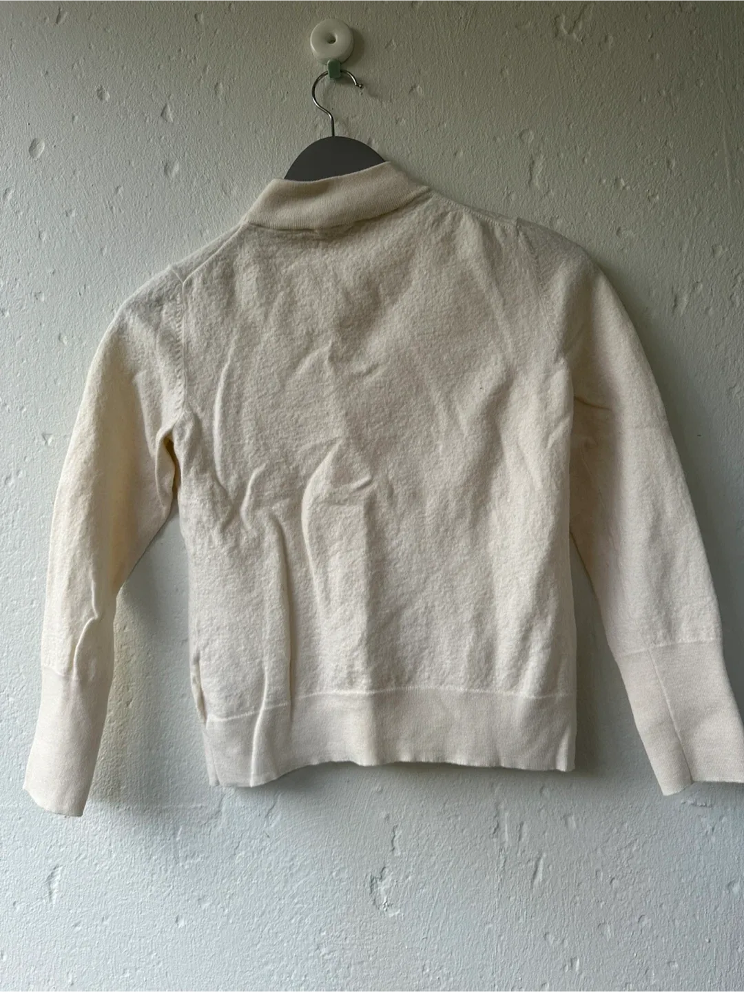 The Fold Cream Wool Blend Turtleneck, Size M image indicator(3)