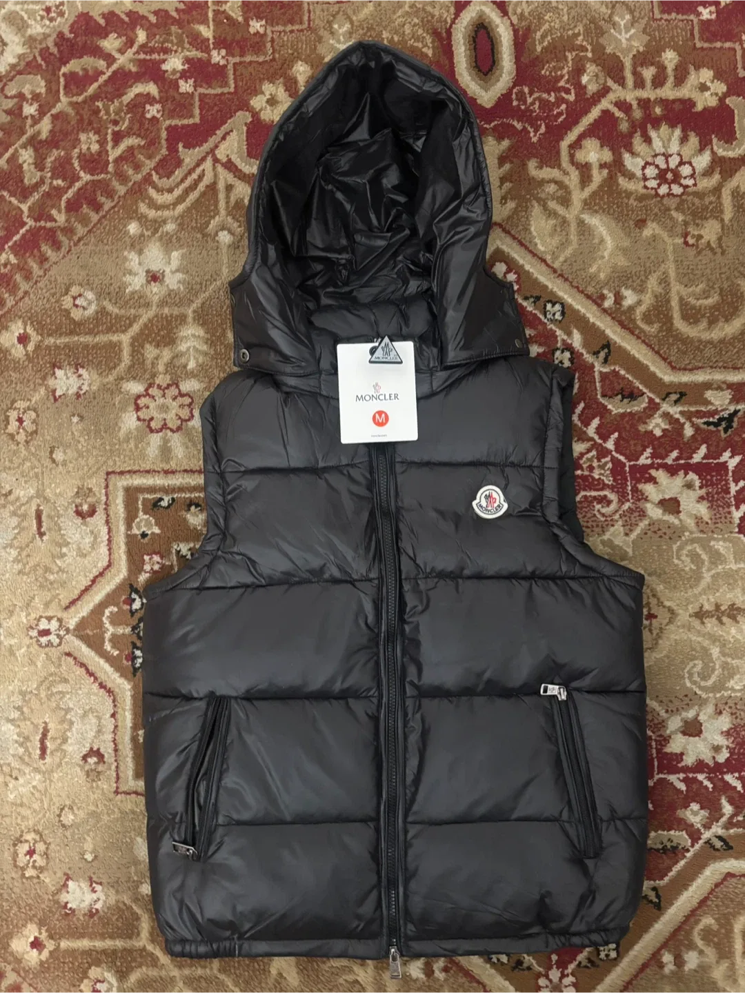 Moncler Black Padded Down Vest - Size  L image indicator(3)