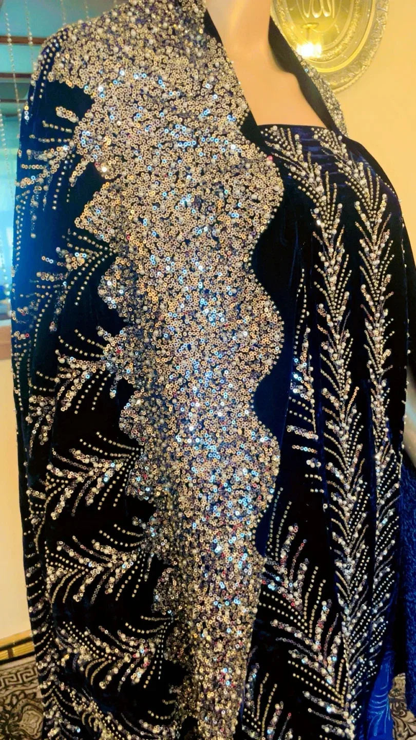 Dress Fabric with Embellishments