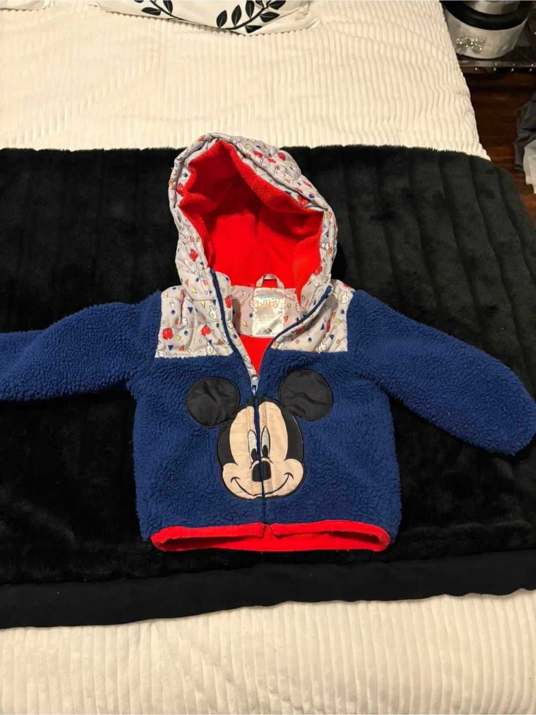 Disney Baby Mickey Mouse Fleece Hoodie 6-12M thumbnail