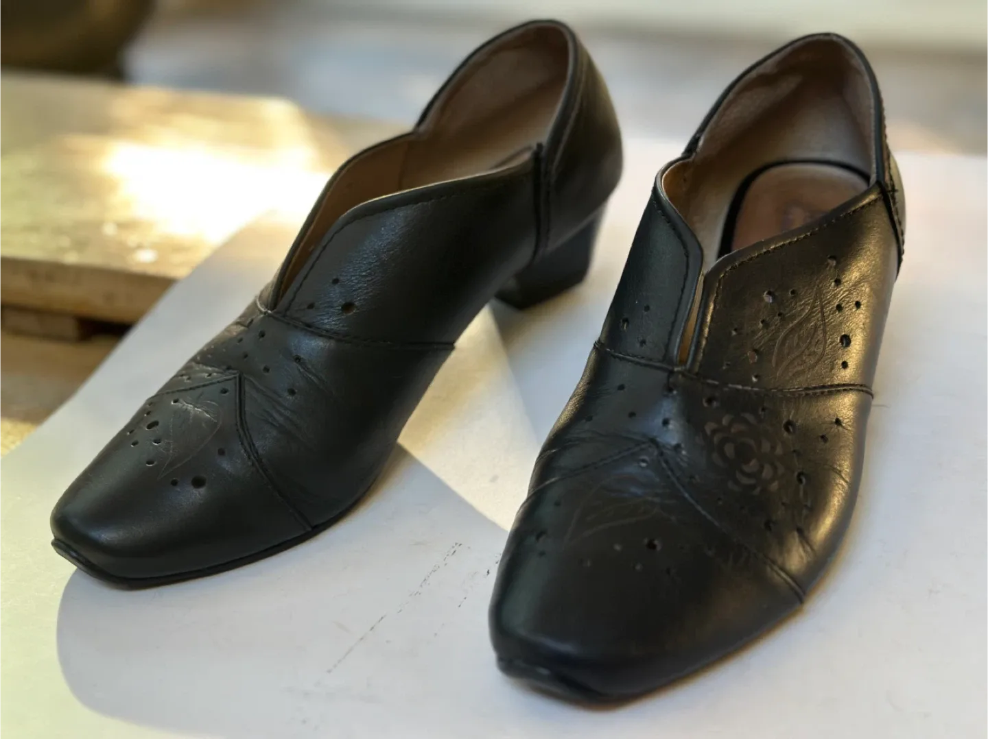 JOSEF SEIBEL  Black Leather slip on Shoes. Size: 39/ US 8-8.5 thumbnail