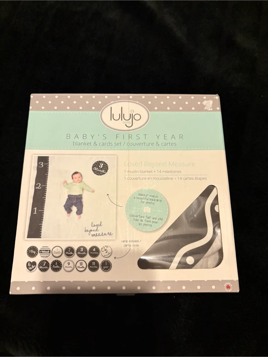 lulujo Baby's First Year Blanket & Cards Set - New image indicator(3)