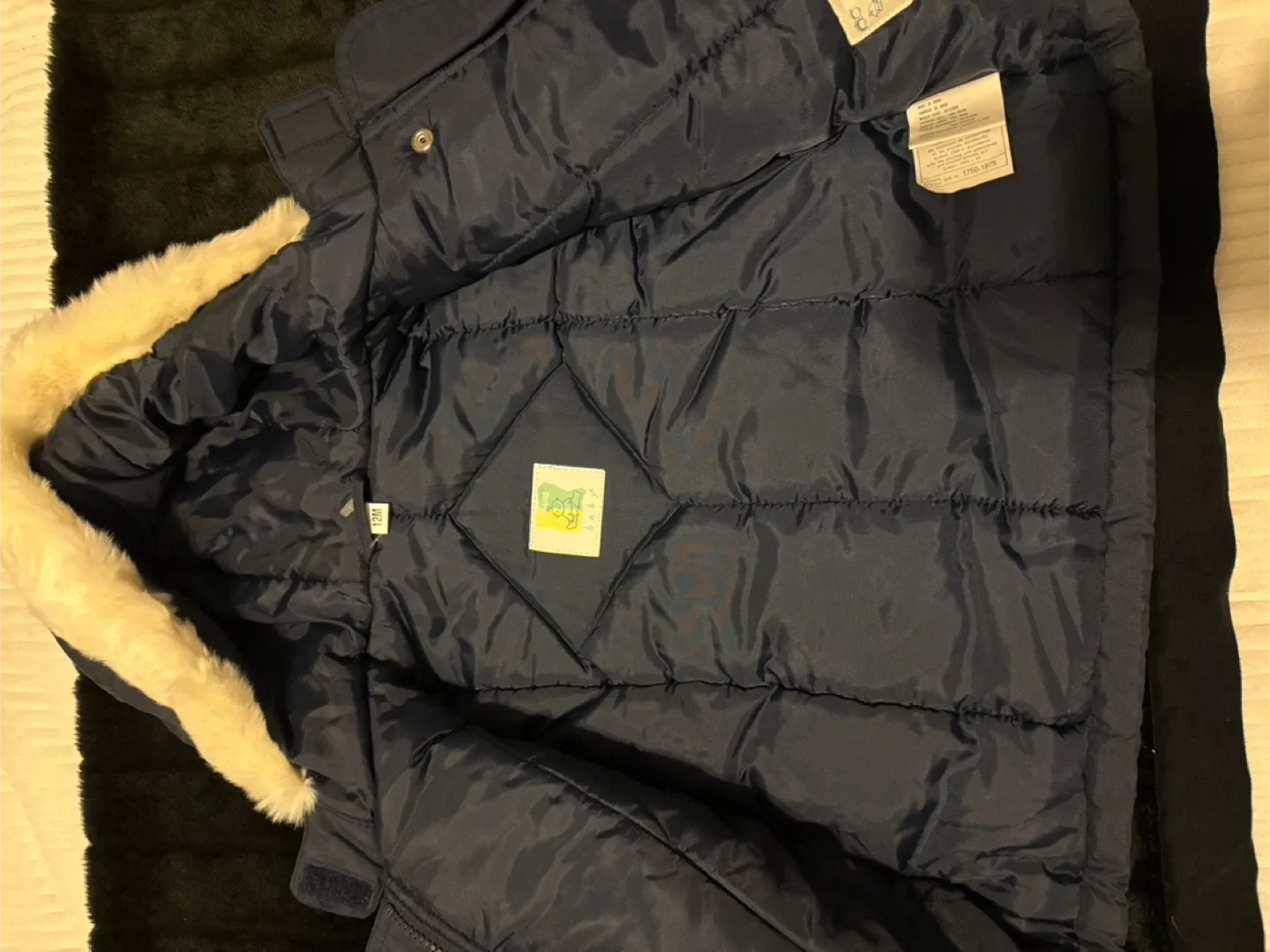 Kids' Navy Blue Winter Jacket image indicator(3)