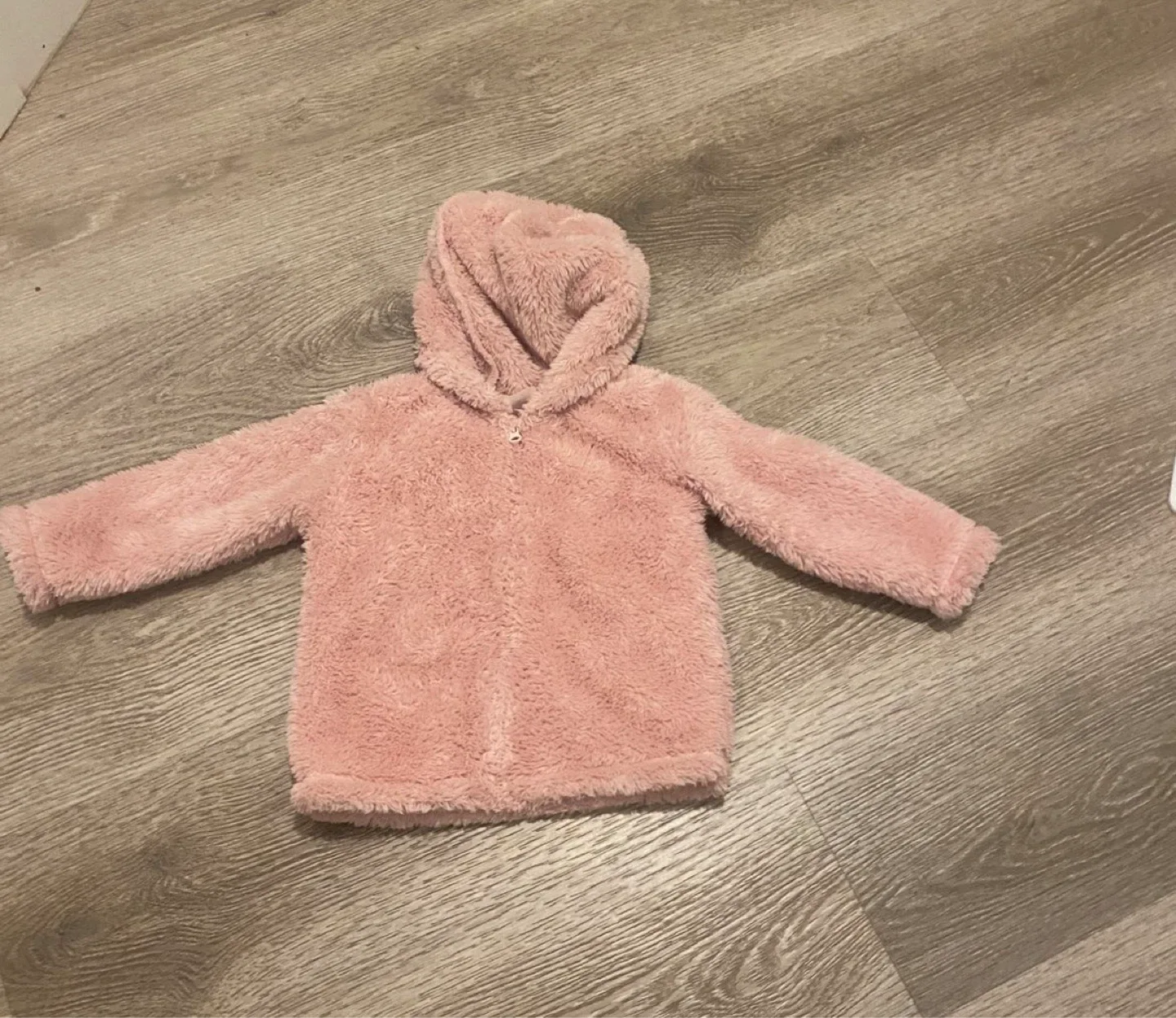 Pink Fuzzy Baby Hoodie