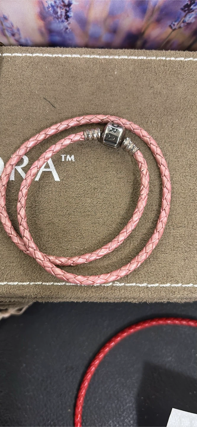 Pandora Pink Leather Bracelet