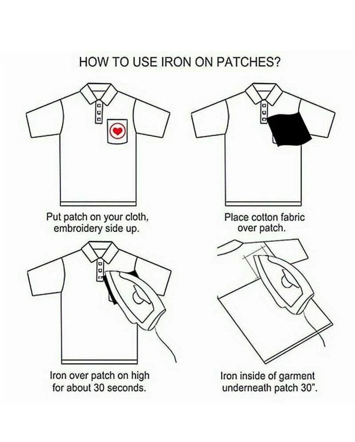 Free Hugs Clown Iron-On Patch, 2.25" x 2.75" image indicator(2)