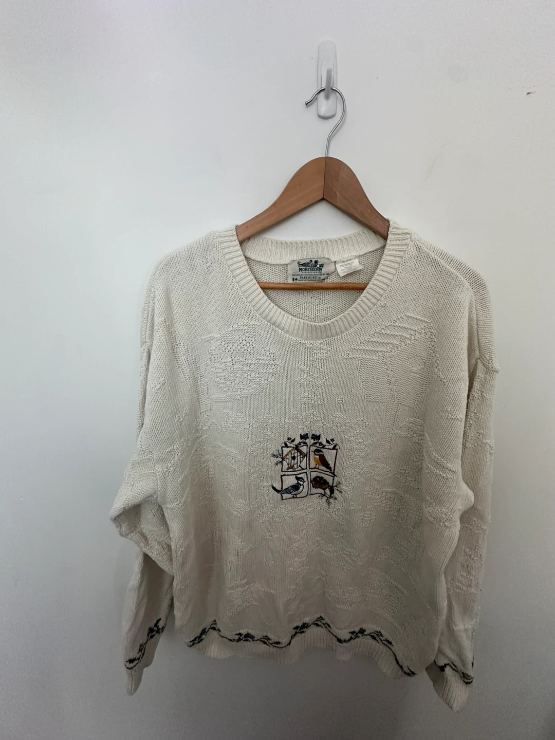 Vintage Northern Reflections Cream Knit Sweater Grandmacore - photo 3