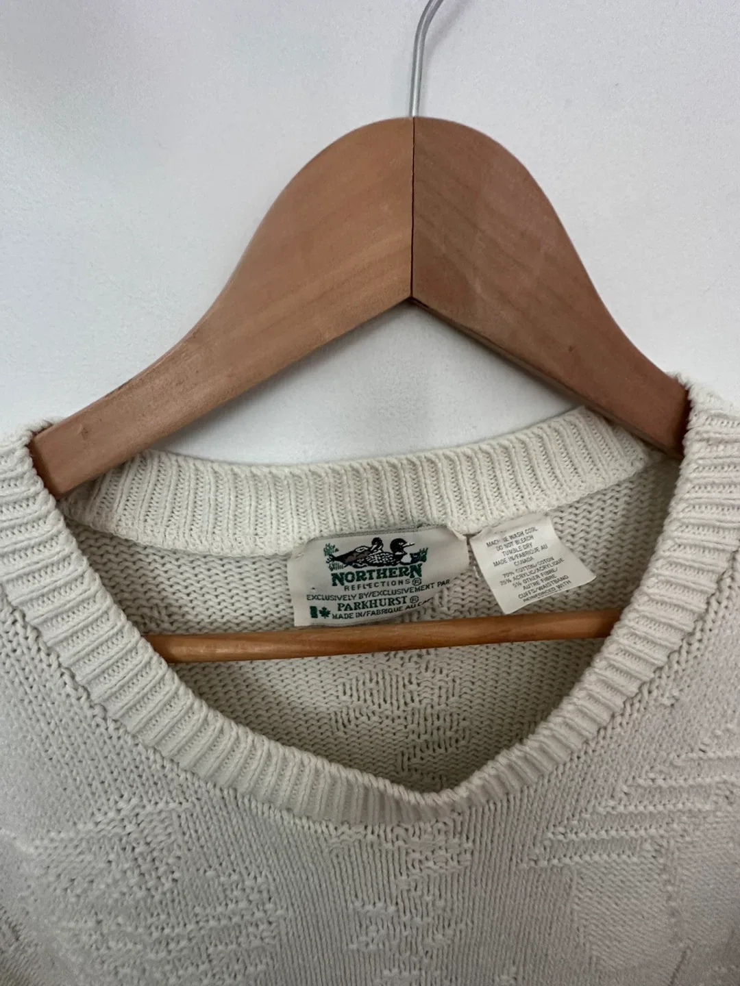 Vintage Northern Reflections Cream Knit Sweater Grandmacore image indicator(6)