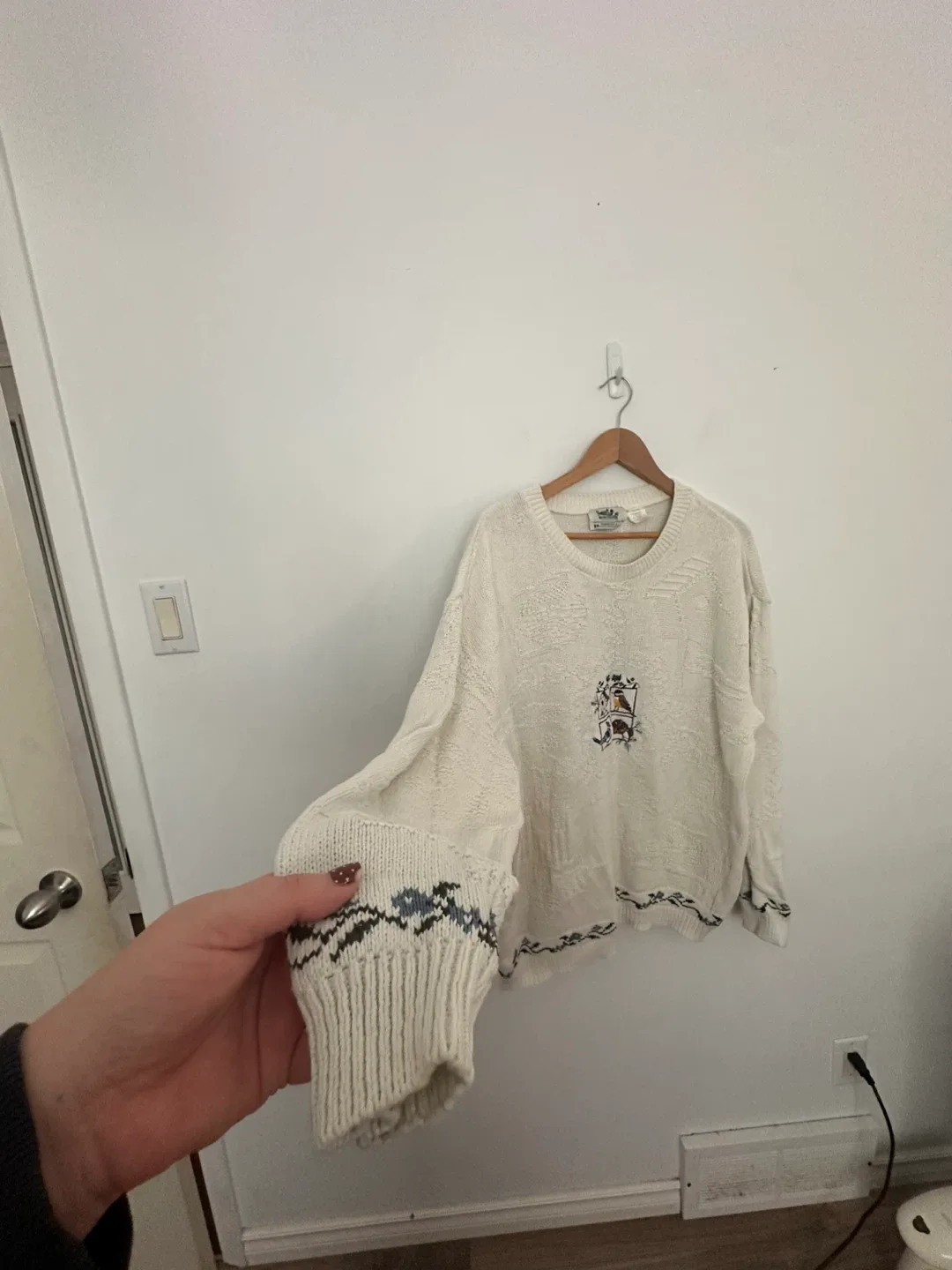 Vintage Northern Reflections Cream Knit Sweater Grandmacore image indicator(7)