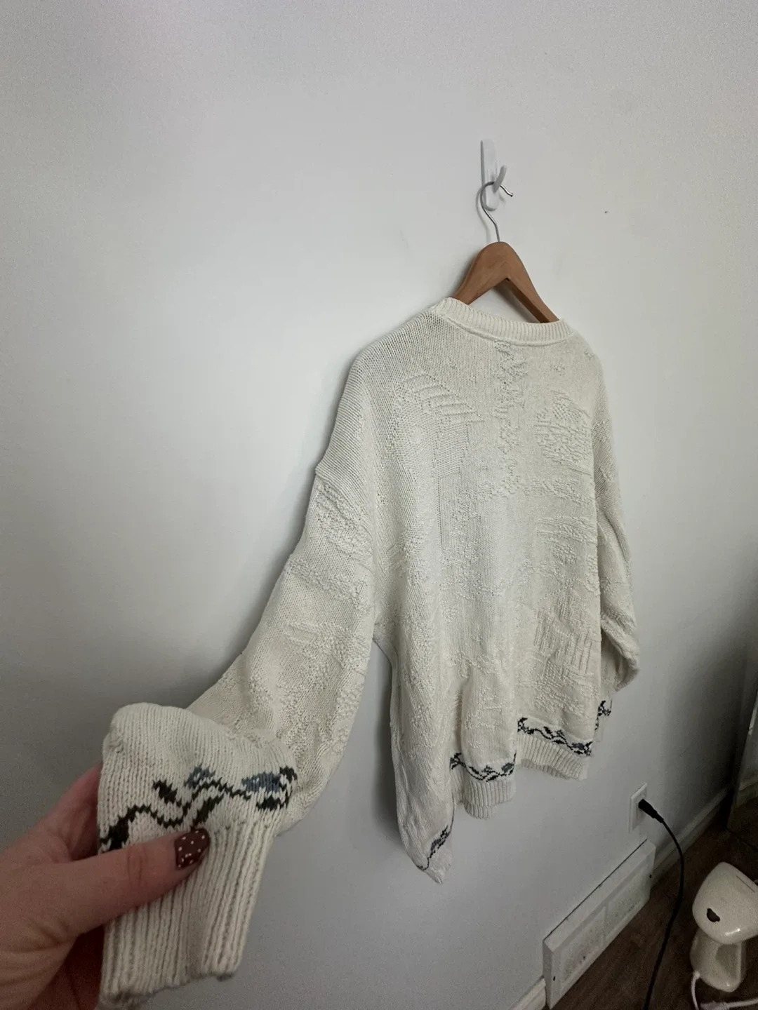 Vintage Northern Reflections Cream Knit Sweater Grandmacore image indicator(10)