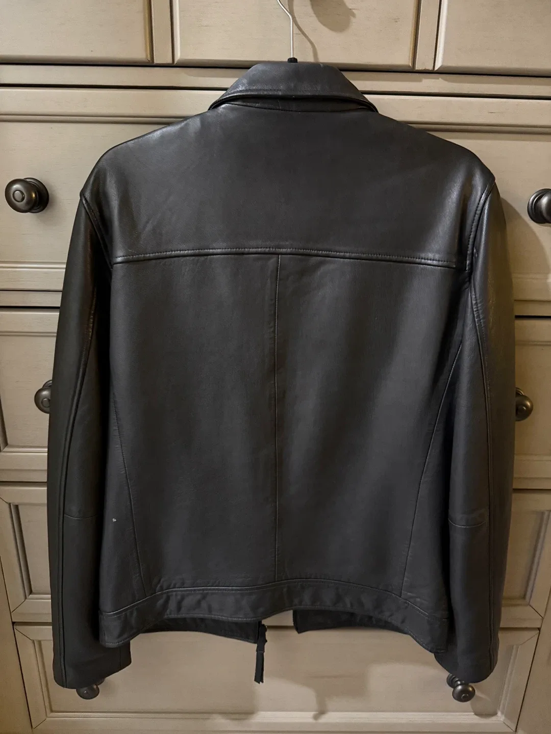 AllSaints Karl Leather Jacket - Size Small image indicator(3)